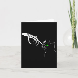 Cartão Skeleton Hand Boop no Dia de as Bruxas engraçado d