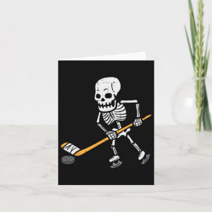 Cartão Skeleton Ice Hockey Halloween Costume Spor Men Boy