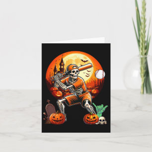 Cartão Skeleton Jogando Bysebyll Halloween Player Trainer