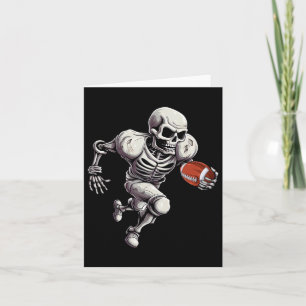Cartão Skeleton Jogando Futebol Halloween Skull Lover 1