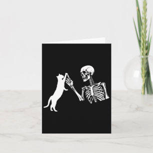 Cartão Skeleton Mão Fazendo Dia de as Bruxas engraçado De