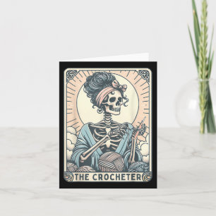 Cartão Skeleton O Crocheter Mãe Tarot Card Croc