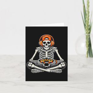 Cartão Skeleton Skull Video Game Men Halloween