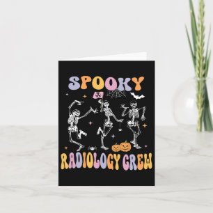 Cartão Skeleton Spooky Radiology Crew X-ray Hallowee