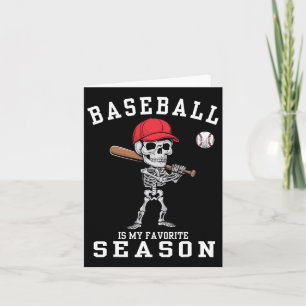 Cartão Skeleton Sports Player Baseball É Meu Favorito