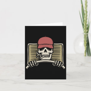 Cartão Skeleton Trucker Preguiçoso Halloween Truque Skull