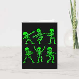 Cartão Skeletons Dançando Desafio Menina Meninos H