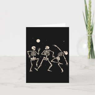 Cartão Skeletons de Dança Spooky Halloween Costume Music