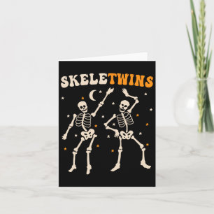 Cartão Skeletwins Twins Correspondendo à dança Engraçada