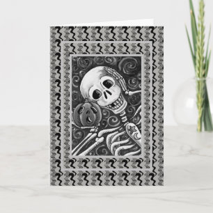 Cartão SKELLY & JACK GOTH HALLOWEEN GREETING CARD Blank