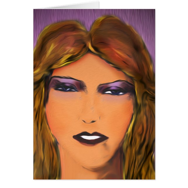 Cartão Sketch da Sultry Woman (Frente)