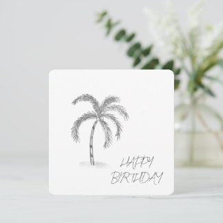 Cartão Sketched Greeting Card Black and White