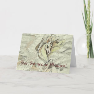 Cartão Sketched Unicorn Card