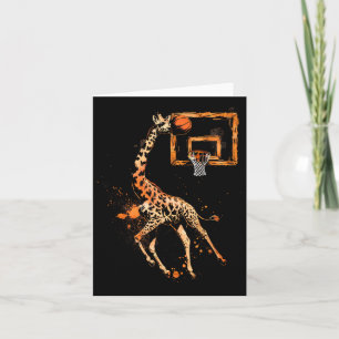 Cartão Sketll Giraffe Slam Dunk Desenhando Espetáculo Lov