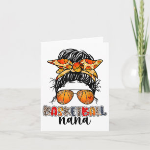 Cartão Sketll Nana Dia de Jogo Cabelo Desgrenhado Leopard