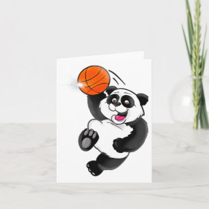 Cartão Skett Panda Slam Dunk Diversão Crianças Adultos Es