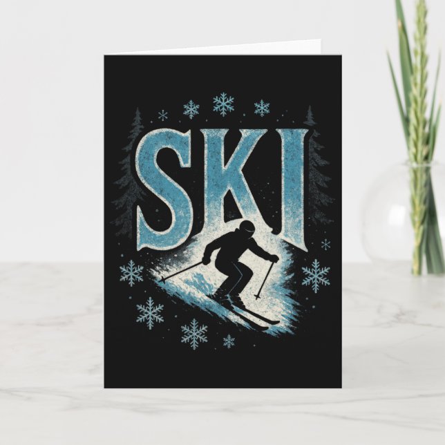 Cartão Ski - Alpine Downhill Racing Freestyle  (Frente)