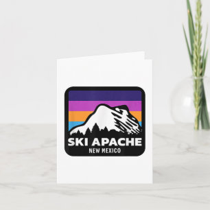Cartão Ski Apache Novo México Esquiando a família T