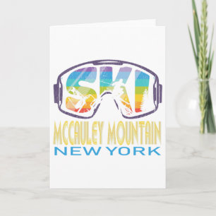 Cartão Ski Mccauley Mountain New York Férias de Esqui