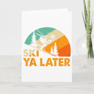 Cartão Ski You Mais Tarde Férias de Inverno Esqui Esquiis