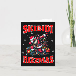 Cartão Skibidi Rizzmas Engraçado Gen Alpha Chri da Escola