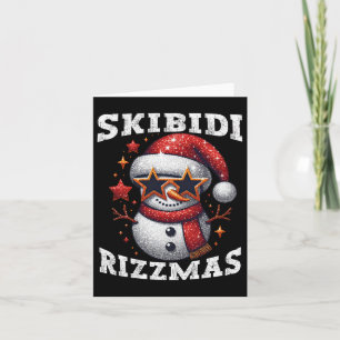 Cartão Skibidi Rizzmas Gen Alpha Slang Engraçado Natal