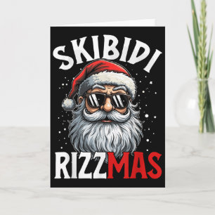 Cartão Skibidi Rizzmas Natal Rizz Papai Noel Carisma