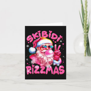 Cartão Skibidi Rizzmas Natal Santa Claus Feliz Mas Si