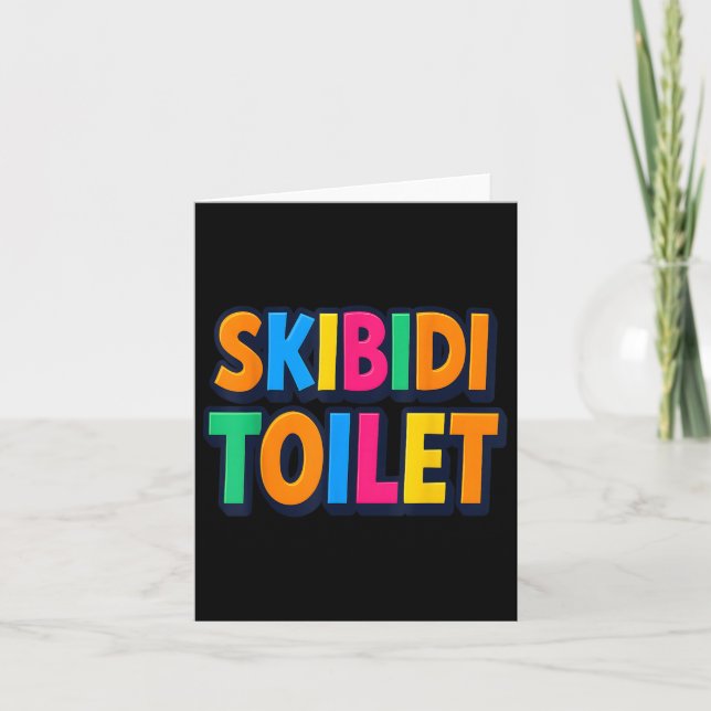 Cartão Skibidi Toilet Engraçado (Frente)