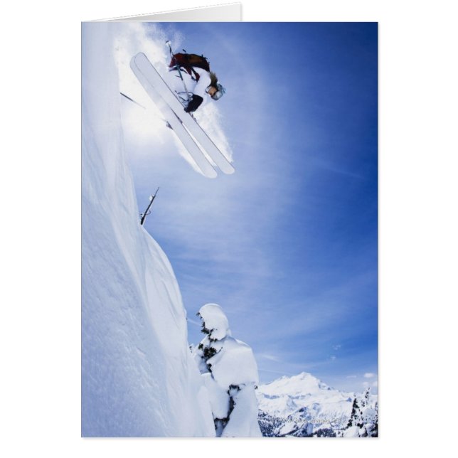 Cartão Skier Jumping (Frente)