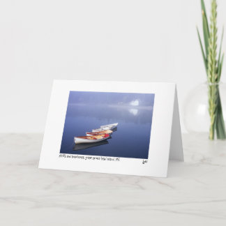 Cartão skiffs e boathouse