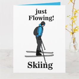 Cartão Skiing Just Flowing Skier