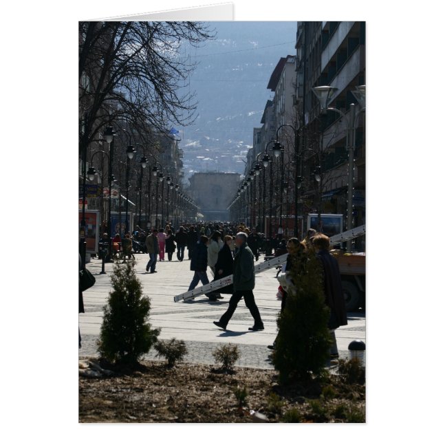 Cartão Skopje do centro 1 (Frente)