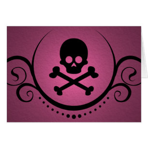 Cartão skull and crossbones sophistications