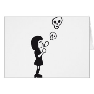 Cartão skull bubbles