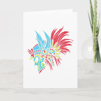 Cartão Skull Feather PopArt