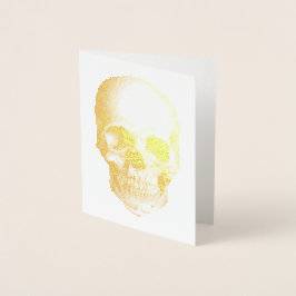 Cartão SKULL Gold Foil Note