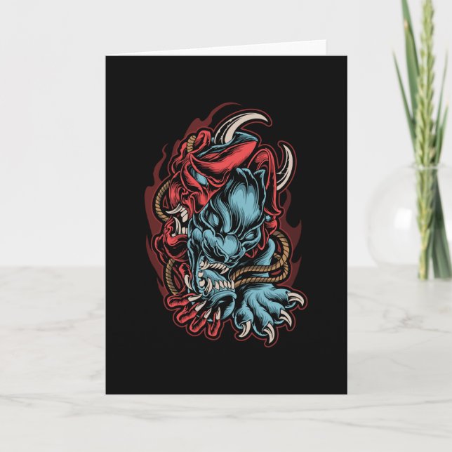 Cartão Skull Japonês (Frente)
