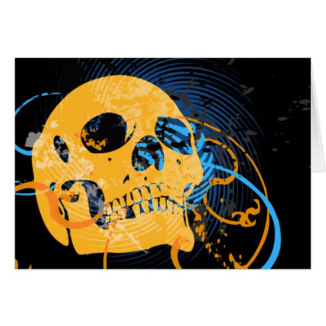 Cartão Skullz. setas torcidas. (Frente Horizontal)