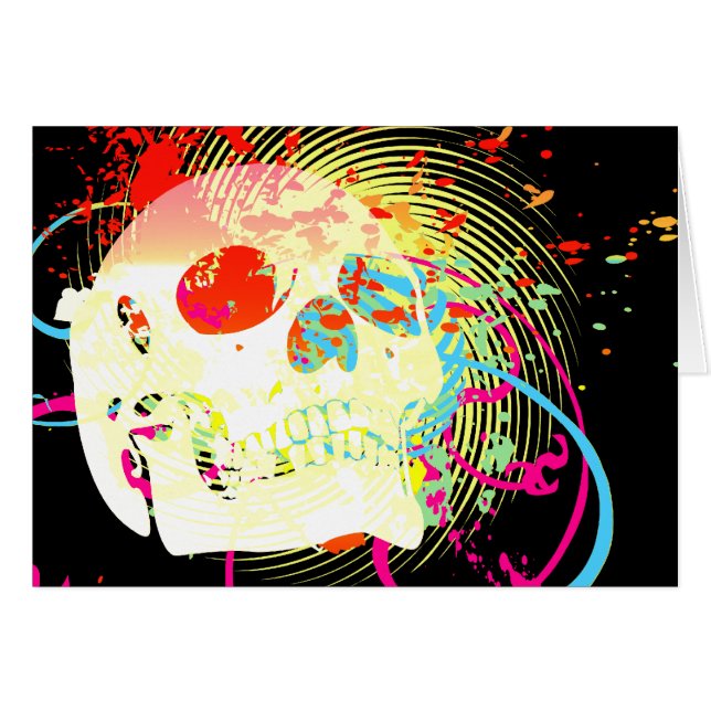 Cartão Skullz. setas torcidas. (Frente Horizontal)