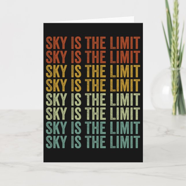 Cartão Sky Is The Limit Rock Mountain  (Frente)