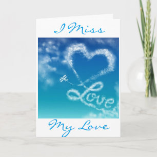 CARTÃO SKY WRITING MISS YOU EVERY DAY/EVERY WAY