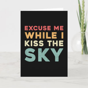 Cartão Skydiver Excuse Me While I Kiss The Sky Vintage