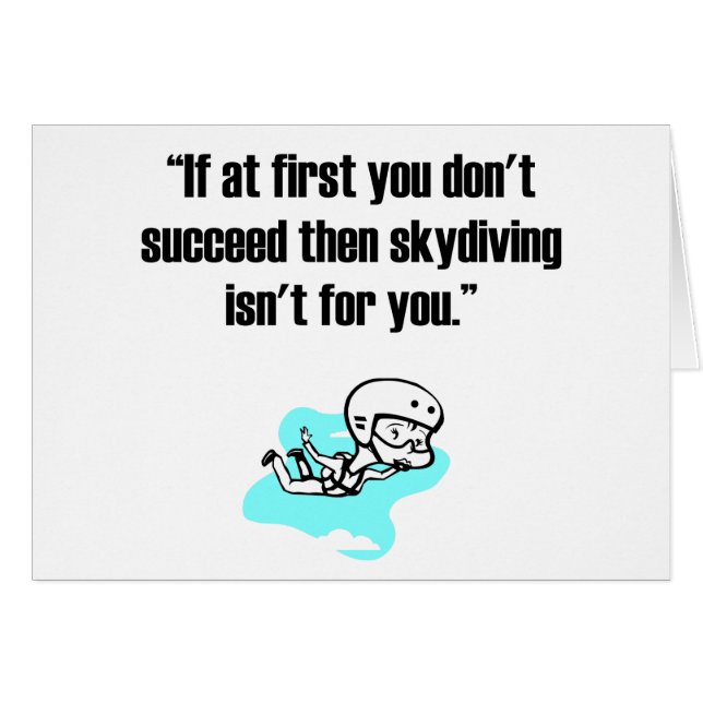 Cartão Skydiving (Frente Horizontal)