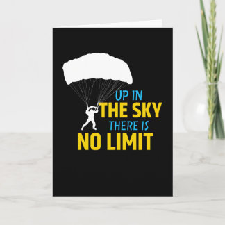 Cartão Skydiving Sem Limite No Paraquedas Skydiver Céu