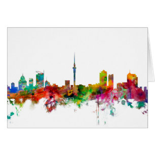 Cartão Skyline de Auckland Nova Zelândia