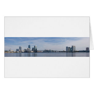 Cartão skyline de jacksonville panorâmico