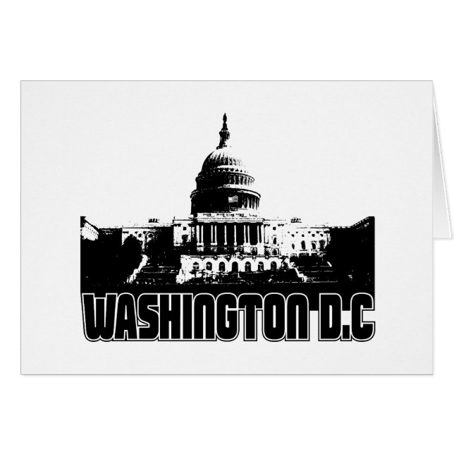 Cartão Skyline do Washington DC (Frente horizontal)