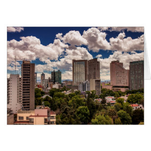 Cartão Skyline Dos Hotéis Na Cidade De Polanco México