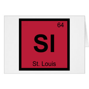 Cartão Sl - St. Louis Missouri Química Tabela Periódica